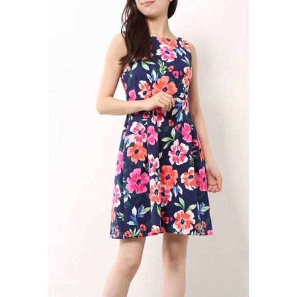 Vince Camuto Sleeveless Floral Fit and Flare Mini Dress - Picture 3 of 13